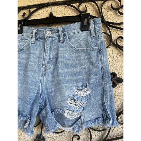 Levi’s Orange Tab Denim Cut Off Shorts - Size 27 - Light Wash Blue - Picture 3 of 8